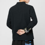 Buddha Stones Men's Frog-Button Dragon Pattern Cuffs Cotton Long Sleeve Shirt - image 19