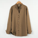 Buddha Stones Solid Color Buttons Fall Long Sleeve Linen Men's Shirt - Peru - US/UK/AU46，EU56 (3XL) - image 23