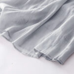 Buddha Stones Casual Accordion Pleat Plain V-neck Short Sleeve Cotton Midi Dress With Pockets - image 25