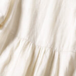 Buddha Stones Casual Accordion Pleat Plain V-neck Short Sleeve Cotton Midi Dress With Pockets - image 32