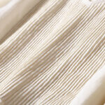 Buddha Stones Casual Accordion Pleat Plain V-neck Short Sleeve Cotton Midi Dress With Pockets - image 36