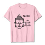 Buddha Stones Casual Meditating Buddha Head Pattern Cotton Tee T-shirt - LightPink - 2XL - image 13