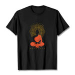 Buddha Stones Casual Meditative Buddha Mandala Pattern Cotton Tee T-Shirt - Black - 2XL - image 1