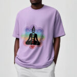 Buddha Stones Casual Meditating Figure Colorful Mandala Pattern Cotton Tee T-shirt - image 18
