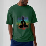 Buddha Stones Casual Meditating Figure Colorful Mandala Pattern Cotton Tee T-shirt - image 12