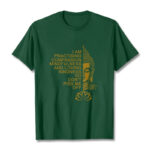 Buddha Stones Casual Golden Side Buddha Lotus Flower Pattern Cotton Tee T-Shirt - ForestGreen - 2XL - image 11