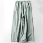 Buddha Stones Spring Ethnic Embroidery Cotton Linen Women's Wide Leg Pants With Pockets - image 7