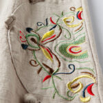 Buddha Stones Spring Ethnic Embroidery Cotton Linen Women's Wide Leg Pants With Pockets - image 3