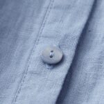 Buddha Stones Solid Color Button Three Quarter Sleeve Cotton Linen Shirt - image 23