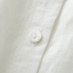 Buddha Stones Solid Color Button Three Quarter Sleeve Cotton Linen Shirt - image 32