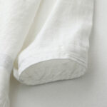 Buddha Stones Solid Color Button Three Quarter Sleeve Cotton Linen Shirt - image 34