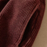 Buddha Stones Color Contrast Corduroy Cotton Women's Thermal Fleece-Lined Harem Pants With Pockets - image 9