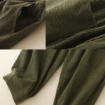Buddha Stones Commute Vintage Plain Women's Corduroy Cotton Harem Pants With Pockets - image 10