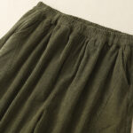 Buddha Stones Commute Vintage Plain Women's Corduroy Cotton Harem Pants With Pockets - image 6
