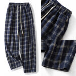 Buddha Stones Retro Plaid Pattern Women's Fleece-Lined Harem Cotton Pants With Pockets - image 9