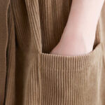 Buddha Stones Retro Women's Wide Leg 7-8 Length Corduroy Cotton Pants With Pockets And Belt - image 10