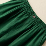 Buddha Stones Summer Casual Plain Zipper Button Cotton Linen Women's Shorts With Pockets - image 6