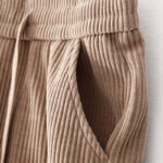 Buddha Stones Casual Solid Color Women's Wide Leg Corduroy Cotton Fleece-Lined Pants With Pockets - image 23