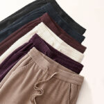 Buddha Stones Casual Solid Color Women's Wide Leg Corduroy Cotton Fleece-Lined Pants With Pockets - image 35