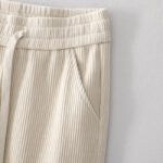 Buddha Stones Casual Solid Color Women's Wide Leg Corduroy Cotton Fleece-Lined Pants With Pockets - image 4