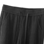 Buddha Stones Casual Solid Color Women's Wide Leg Corduroy Cotton Fleece-Lined Pants With Pockets - image 10