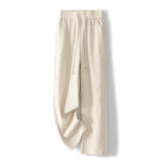 Buddha Stones Casual Solid Color Women's Wide Leg Corduroy Cotton Fleece-Lined Pants With Pockets - image 8