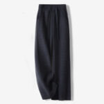 Buddha Stones Casual Solid Color Women's Wide Leg Corduroy Cotton Fleece-Lined Pants With Pockets - MidnightBlue - US12，UK/AU16，EU44 (3XL) - image 1