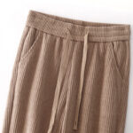 Buddha Stones Casual Solid Color Women's Wide Leg Corduroy Cotton Fleece-Lined Pants With Pockets - image 21