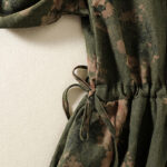 Buddha Stones Casual Printing Drawstring Chinese Frog-Button Cotton Linen Midi Dress With Pockets - image 6