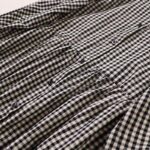Buddha Stones Casual Plaid Simple Buttons Ruffled Design Cotton Linen Midi Dress With Pockets - image 15
