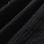 Buddha Stones Casual Plaid Simple Buttons Ruffled Design Cotton Linen Midi Dress With Pockets - image 4