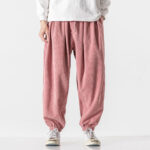 Buddha Stones Casual Pure Color Men's Drawstring Corduroy Harem Ankle-Length Pants With Pockets - LightPink - US/UK/AU46，EU56 (5XL) - image 27