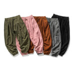 Buddha Stones Casual Pure Color Men's Drawstring Corduroy Harem Ankle-Length Pants With Pockets - image 34