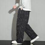Buddha Stones Casual Vintage Camo Pattern Drawstring Men's Pants With Pockets - image 5
