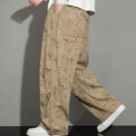 Buddha Stones Casual Vintage Camo Pattern Drawstring Men's Pants With Pockets - image 19