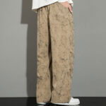 Buddha Stones Casual Vintage Camo Pattern Drawstring Men's Pants With Pockets - image 20