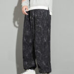 Buddha Stones Casual Vintage Camo Pattern Drawstring Men's Pants With Pockets - image 9
