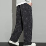 Buddha Stones Casual Vintage Camo Pattern Drawstring Men's Pants With Pockets - image 8