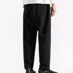 Buddha Stones Retro Casual Drawstring Design Men's Harem Cotton Plain Pants With Pockets - image 17