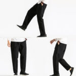 Buddha Stones Retro Casual Drawstring Design Men's Harem Cotton Plain Pants With Pockets - image 20