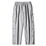 Buddha Stones Casual Patchwork Crane Pattern Frog-Button Design Men's Wide Leg Pants With Pockets - image 21