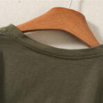 Buddha Stones Casual Pure Irregular Hem Cotton Linen Women's Long Sleeve T-shirt - image 4
