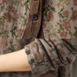 Buddha Stones Flower Jacquard Women's Cotton Padded Jacket - image 6