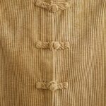 Buddha Stones Frog-button Stand Collar Women's Cotton Linen Corduroy Jacket - image 7