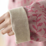 Buddha Stones Leaf Print Women's Cotton Linen Jacket With Pockets - image 14