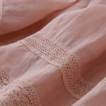 Buddha Stones Solid Lace Elastic Waist Cotton Women's Skirt - image 4