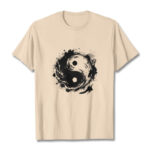 Buddha Stones Ink Yin Yang Pattern Balance Design Tee T-shirt - Bisque - 2XL - image 9
