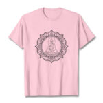 Buddha Stones Buddha Meditating In Lotus Position Pattern Tee T-shirt - LightPink - 2XL - image 13