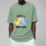Buddha Stones Casual Colorful Lotus Flower Meditation Figure Pattern Cotton Tee T-shirt - image 16