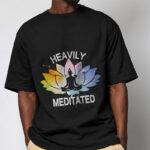 Buddha Stones Casual Colorful Lotus Flower Meditation Figure Pattern Cotton Tee T-shirt - image 2